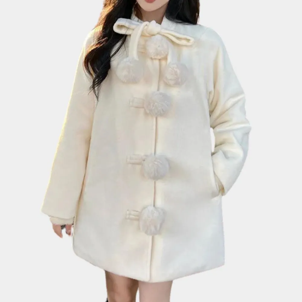 Jassen Dames*LEIANA - Elegante en Trendy Winterjas voor Dames Wit