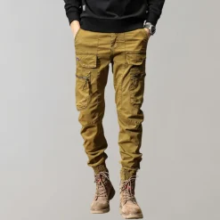 Broeken Heren*Leif - Heren cargo broek met klepzakken voor de zomer