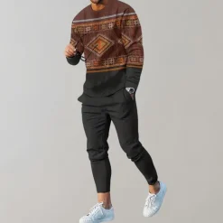 Sets Heren*Leif - Heren trainingspak met retroprint