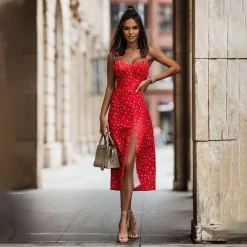 Jurken & Jumpsuits Dames*LENI - Zomerse maxi-jurk met split