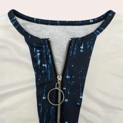 Topjes & Shirts Dames*Leocadia - Moderne lange mouwen zomer shirt voor dames met rits