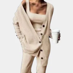 Sets Dames*Lichte en comfortabele 3-delige zomerse joggingset voor dames