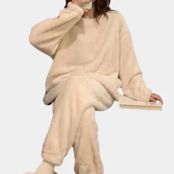 Sets Dames*Lichte en luchtige pyjamaset voor dames - Perfect voor de zomer Beige