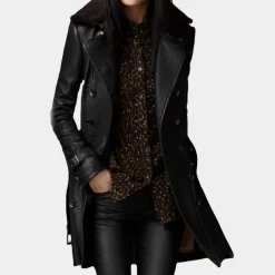 Jassen Dames*Lichte leren damesjas voor de zomer Zwart