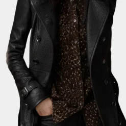 Jassen Dames*Lichte leren damesjas voor de zomer Zwart