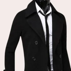 Jassen Heren*Lichte zomer trenchcoat voor heren met twee rijen knopen