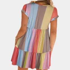 Jurken & Jumpsuits Dames*Lichtgewicht en kleurrijke damesjurk voor de zomer