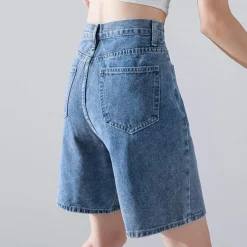 Broeken & Rokken Dames*Liesel - Trendy Rechte Denim Shorts voor Dames - Zomereditie