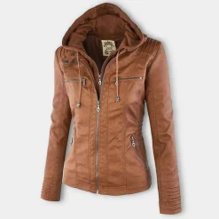 Leren Jassen Dames|Jassen Dames*LIESL - Leren zomerjas voor dames - Perfect voor Lente en Zomer