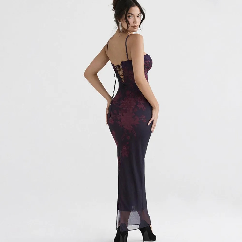 Jurken & Jumpsuits Dames*LILLIE - Elegante slim fit zomerjurk Paars