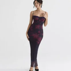 Jurken & Jumpsuits Dames*LILLIE - Elegante slim fit zomerjurk Paars