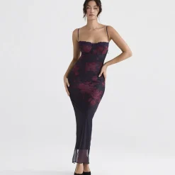 Jurken & Jumpsuits Dames*LILLIE - Elegante slim fit zomerjurk Paars