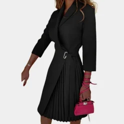 Jurken & Jumpsuits Dames*Lilou - Elegante geplooide damesjurk voor de zomer