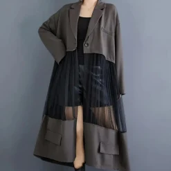 Jassen Dames*LINZEIGH - Elegante Zomer Trench Coat voor Dames