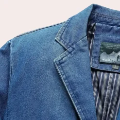 Jassen Heren*LOGAN - Klassieke Denim blazer voor Heren - Perfect voor de Lente en Zomer