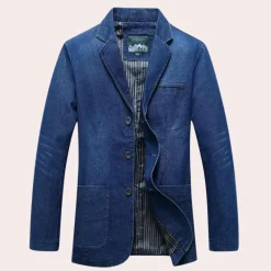 Jassen Heren*LOGAN - Klassieke Denim blazer voor Heren - Perfect voor de Lente en Zomer