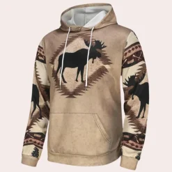 Truien & Vesten Heren*LOGAN - Lichte Casual Sweatshirt met Kap voor Heren - Perfect voor de Zomer Khaki