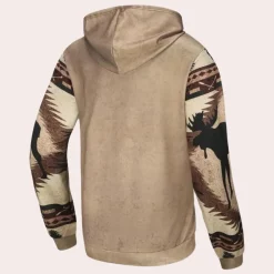 Truien & Vesten Heren*LOGAN - Lichte Casual Sweatshirt met Kap voor Heren - Perfect voor de Zomer Khaki