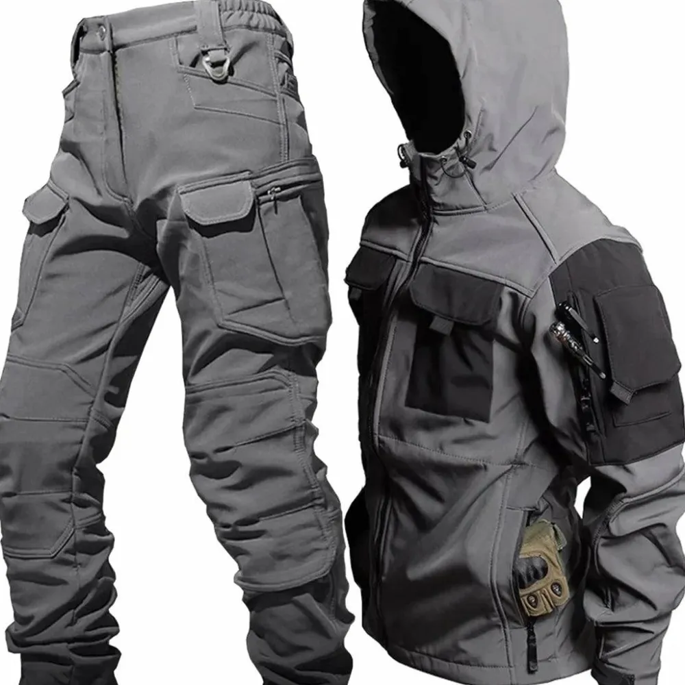 Sets Heren*LOUIS - Lente/Zomer hooded jas en cargo broek set