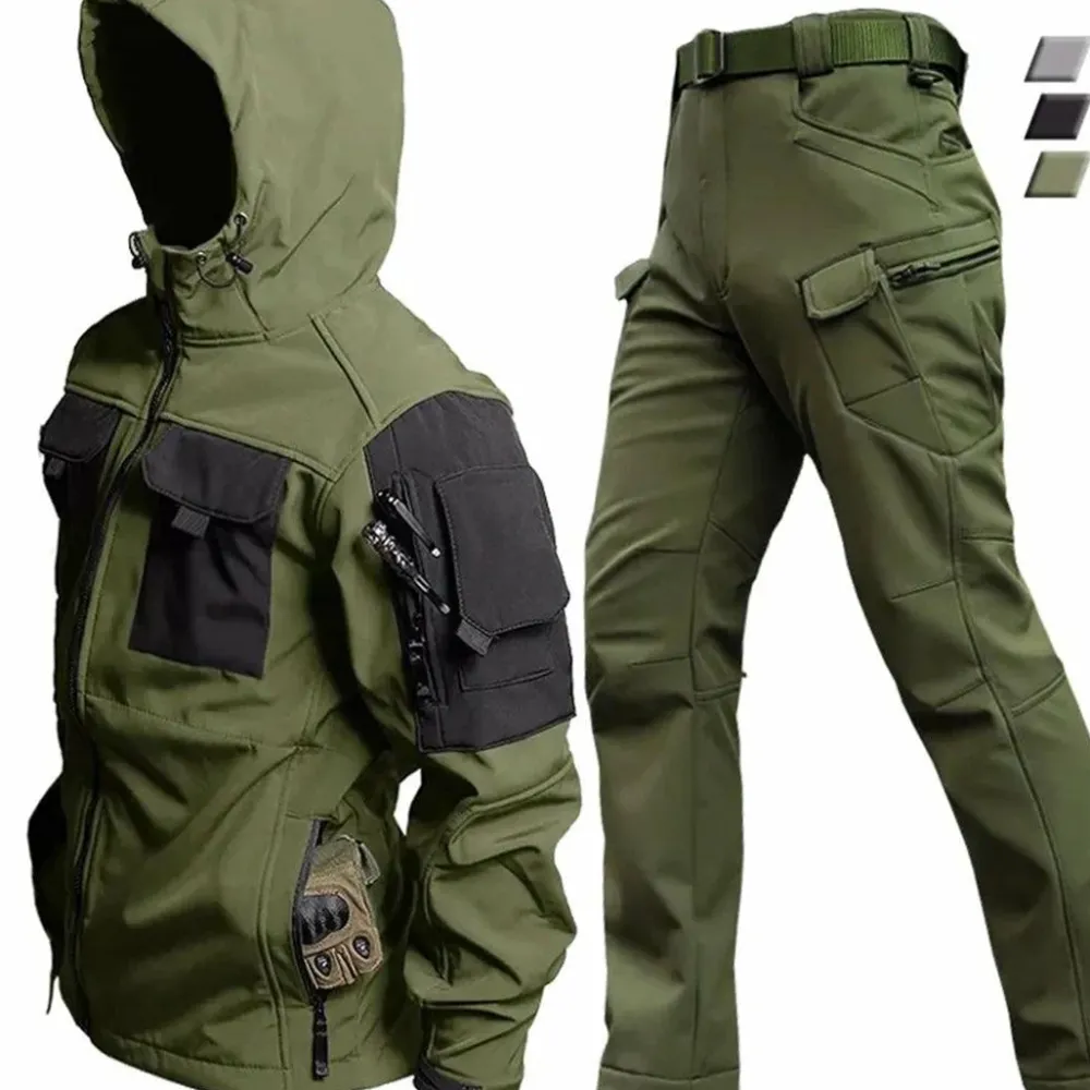 Sets Heren*LOUIS - Lente/Zomer hooded jas en cargo broek set