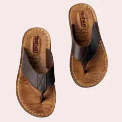 Schoenen Heren*Lowell - Leren zomerslipper voor heren