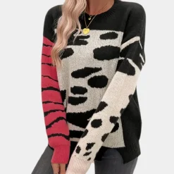 Truien & Vesten Dames*LUCI - Trendy Zomerse Trui voor Dames Zwart