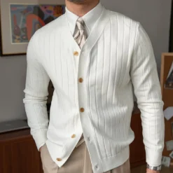 Truien & Vesten Heren*Lucian - Luxueus Eenvoudig Gebreid Herensweater voor de Zomer