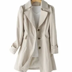 Jassen Dames*LUCIBA - Lange windjack en regenjas voor dames - Perfect voor Lente en Zomeravonturen