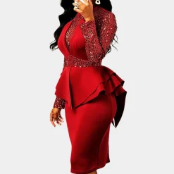 Jurken & Jumpsuits Dames*Lucile - Stijlvolle zomerse bodycon damesjurk met pailletten