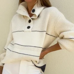 Truien & Vesten Dames*LUCINDA - Stijlvolle Zomer Trui voor Dames Wit