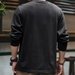 Truien & Vesten Heren*LUCIUS - Comfortabele Lange Mouwen voor Heren - Perfect voor de Lente en Zomer Zwart