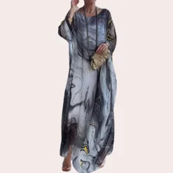 Jurken & Jumpsuits Dames*Lucy - Luchtige zomerjurk met marmerpatroon voor zonnige dagen