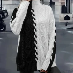 Truien & Vesten Dames*Lujza - Trendy en elegante coltrui voor dames Zwartwit