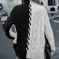 Truien & Vesten Dames*Lujza - Trendy en elegante coltrui voor dames Zwartwit