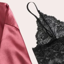 Sets Dames*Luxe 4-delige zomerse slaapjurk voor dames