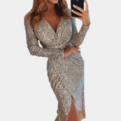 Jurken & Jumpsuits Dames*Lydie - Zomerse paillettenjurk voor dames