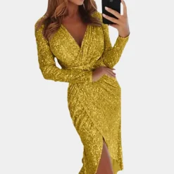 Jurken & Jumpsuits Dames*Lydie - Zomerse paillettenjurk voor dames