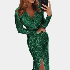 Jurken & Jumpsuits Dames*Lydie - Zomerse paillettenjurk voor dames