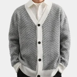 Truien & Vesten Heren*MADISON - Casual Gebreid Zomervest voor Heren Zwart