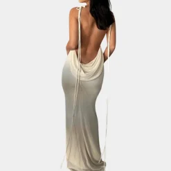 Jurken & Jumpsuits Dames*Maelle - Zomerse maxi-jurk voor dames met open rug