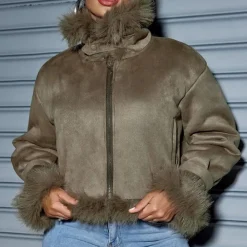 Jassen Dames*MALEA - Geraffineerde Zomerjas voor Dames Olijfgroen