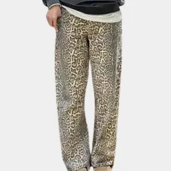 Broeken & Rokken Dames*Malena - Dames zomerjeans met print Luipaard