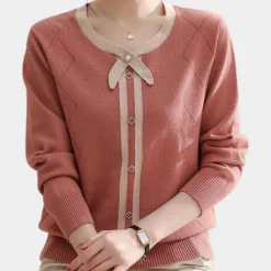 Truien & Vesten Dames*Malina - Tijdloze dames trui met eenvoudige elegantie voor de zomer Roze