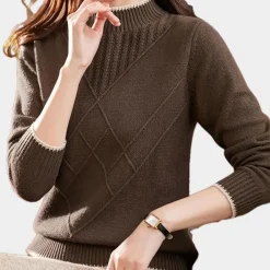 Truien & Vesten Dames*Malyna - Casual dames halve coltrui met comfort voor de zomer