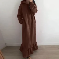 Jurken & Jumpsuits Dames*Mandy - Lange dames hoodiejurk voor de zomer