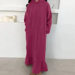 Jurken & Jumpsuits Dames*Mandy - Lange dames hoodiejurk voor de zomer