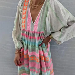 Jurken & Jumpsuits Dames*MANUELA - Comfortabel en luchtig zomerjurkje Roze