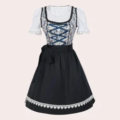 Jurken & Jumpsuits Dames*Marcela - Zomerse Oktoberfest stijlvolle feestjurk Wit