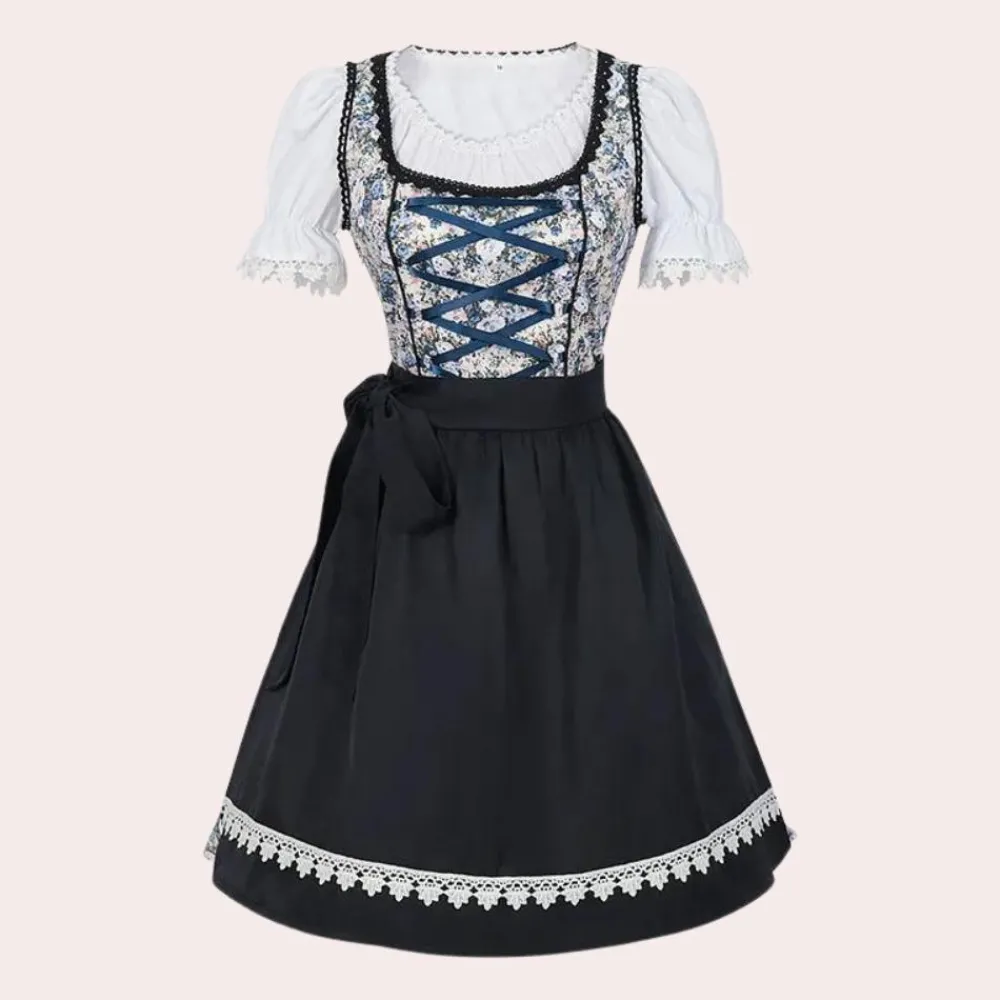 Jurken & Jumpsuits Dames*Marcela - Zomerse Oktoberfest stijlvolle feestjurk Wit