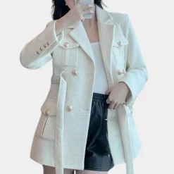 Jassen Dames*MARGARET - Stijlvolle Zomerjas voor Dames Wit